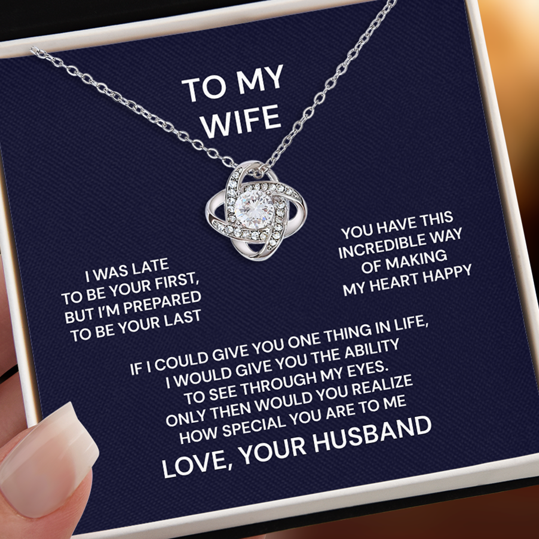 To My Wife You are Special Love Knot Necklace V2