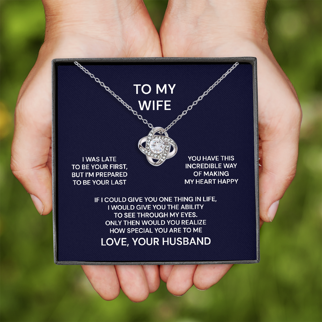 To My Wife You are Special Love Knot Necklace V2