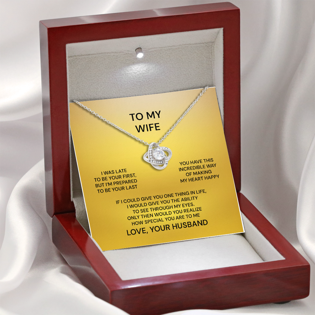 To My Wife You Are Special Knot Necklace