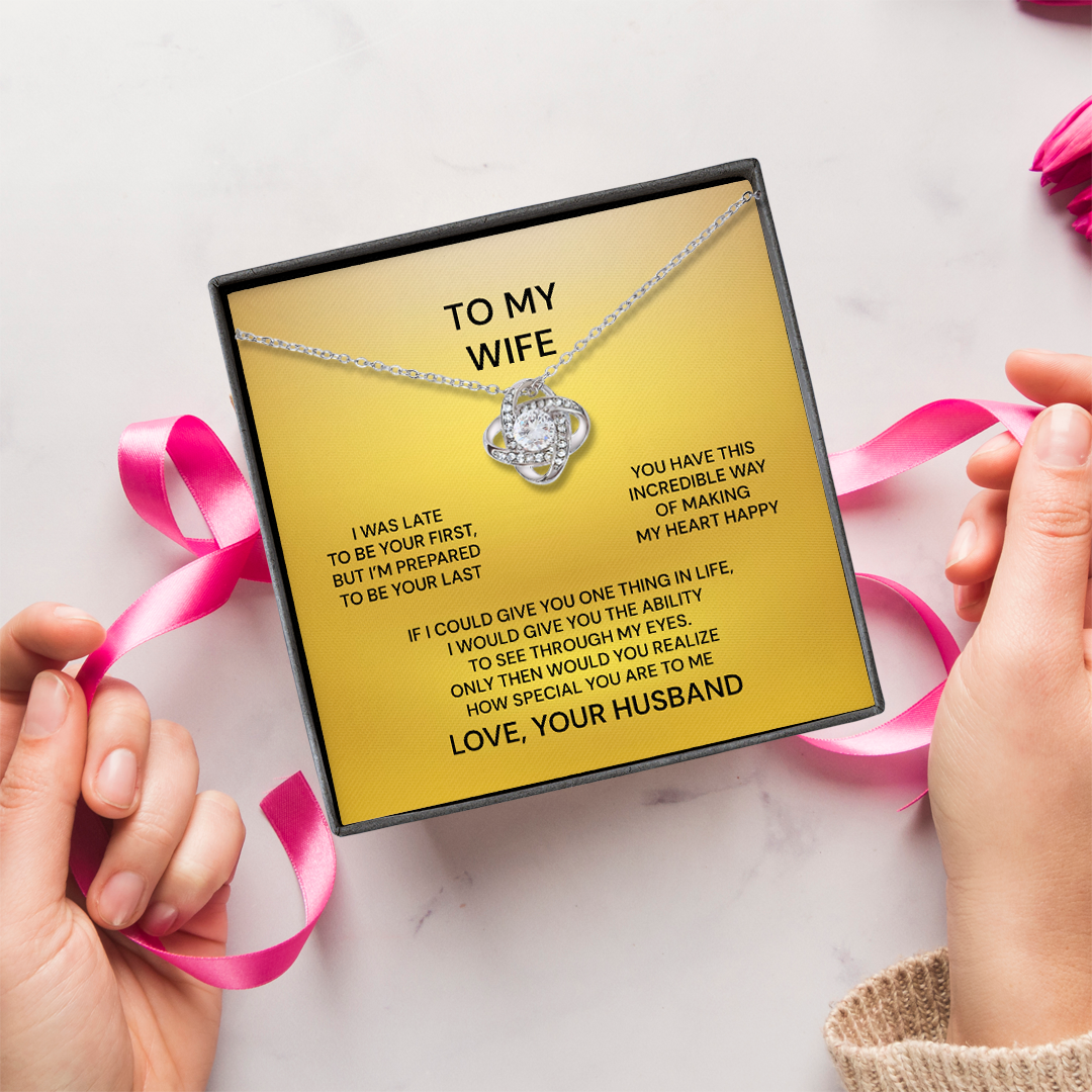 To My Wife You Are Special Knot Necklace