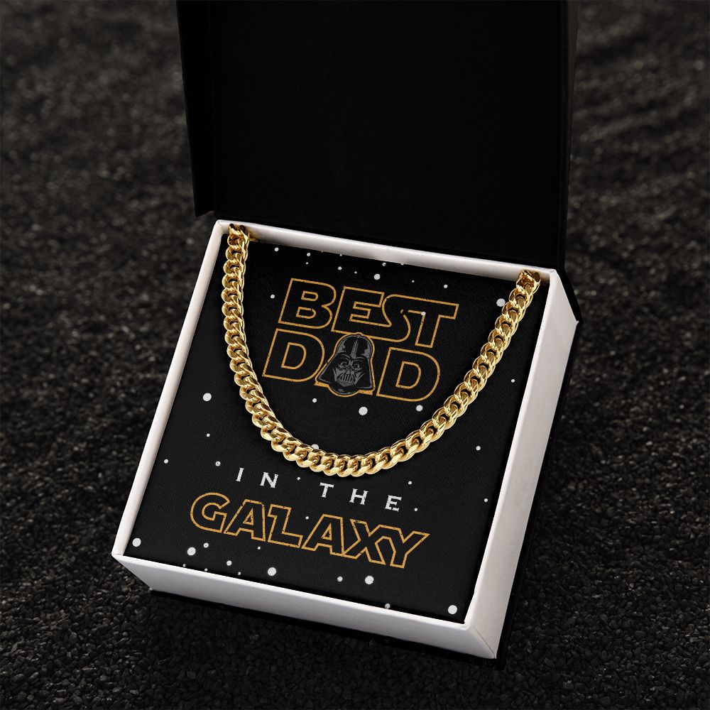 Best Dad In The Galaxy - Cuban Link Chain