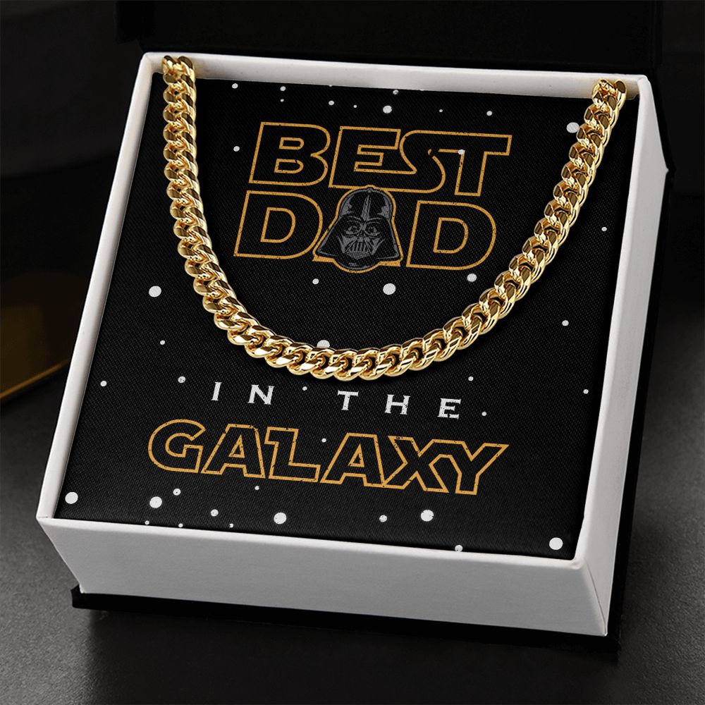 Best Dad In The Galaxy - Cuban Link Chain