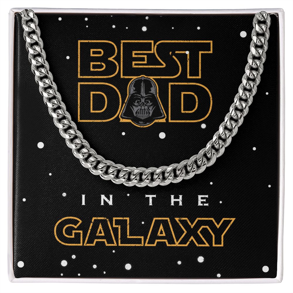 Best Dad In The Galaxy - Cuban Link Chain
