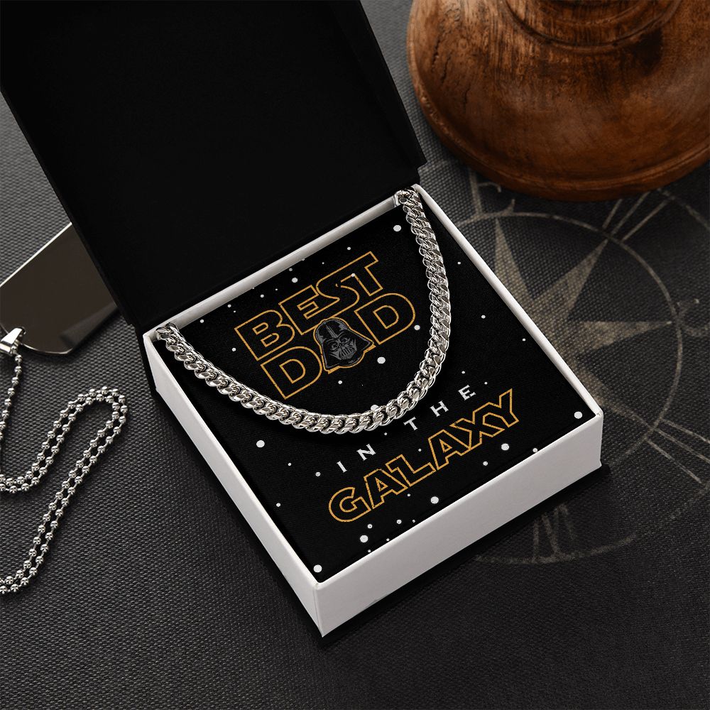 Best Dad In The Galaxy - Cuban Link Chain