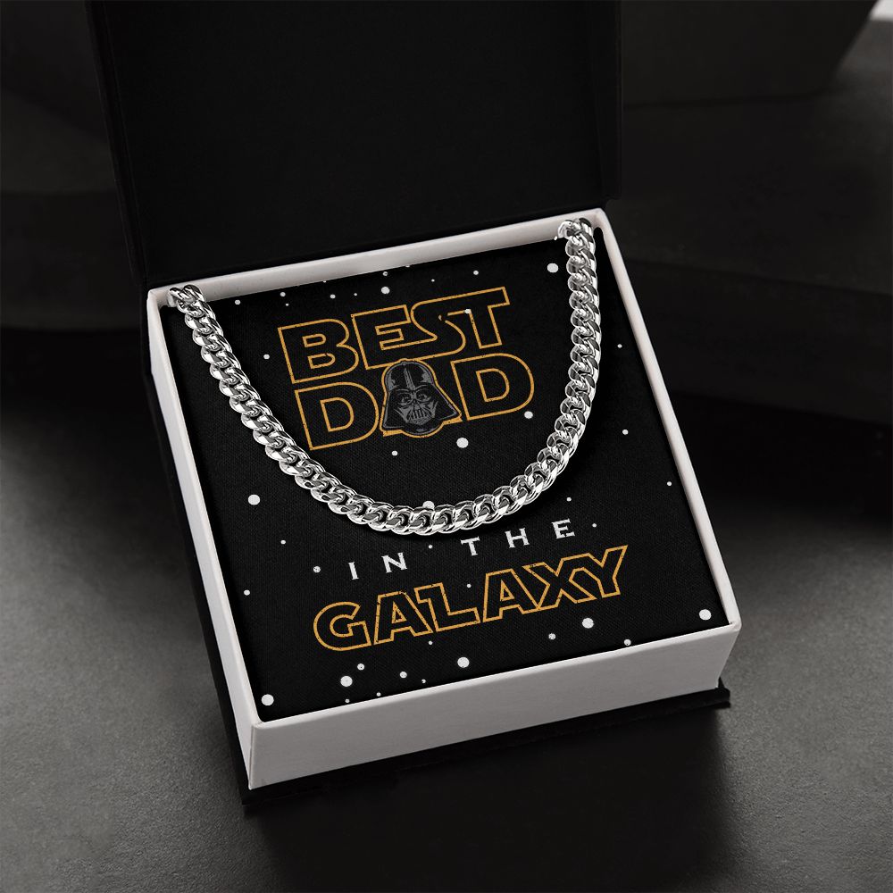 Best Dad In The Galaxy - Cuban Link Chain