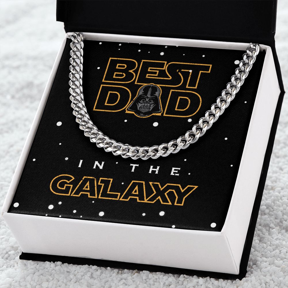 Best Dad In The Galaxy - Cuban Link Chain