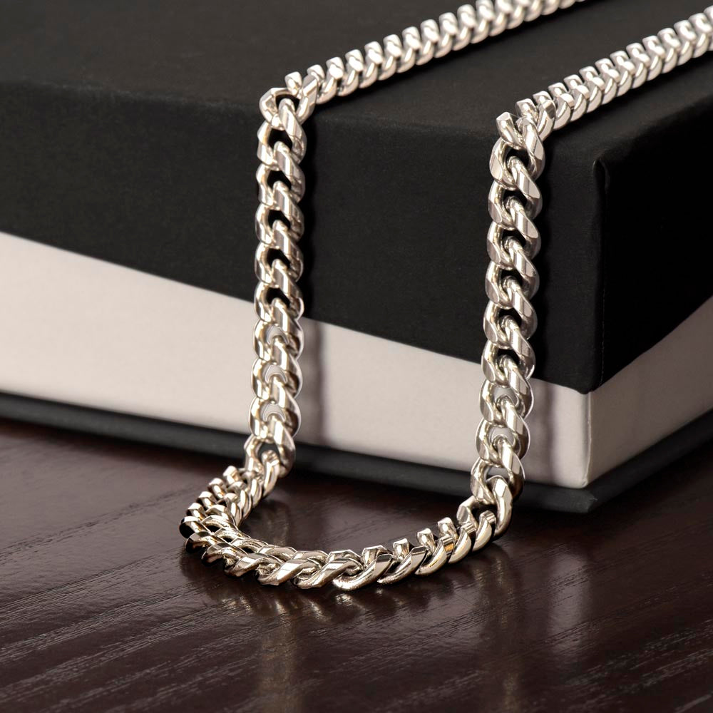 To My Son OLD WOLF Cuban Link Chain