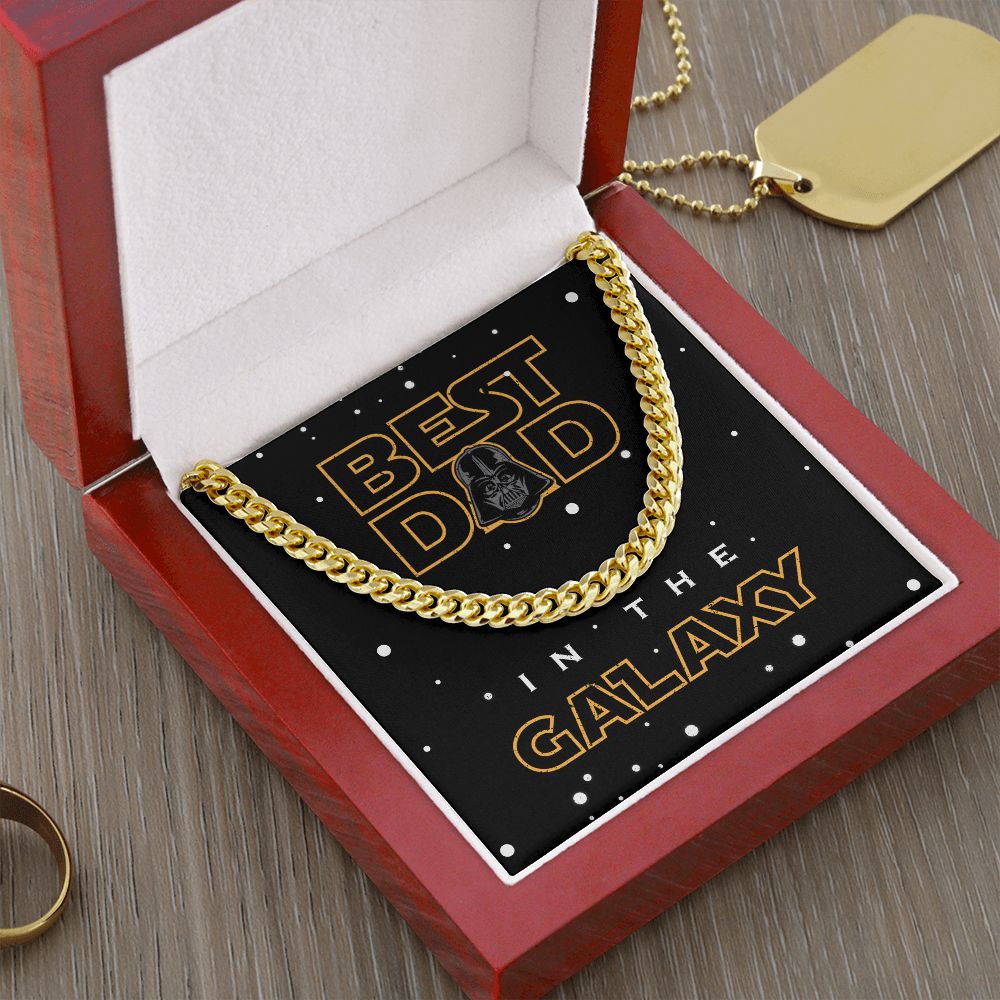 Best Dad In The Galaxy - Cuban Link Chain