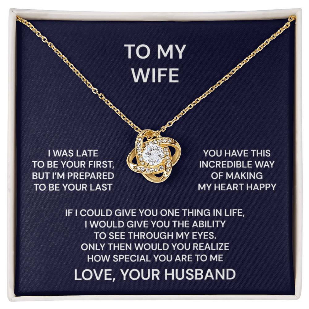 To My Wife You are Special Love Knot Necklace V2