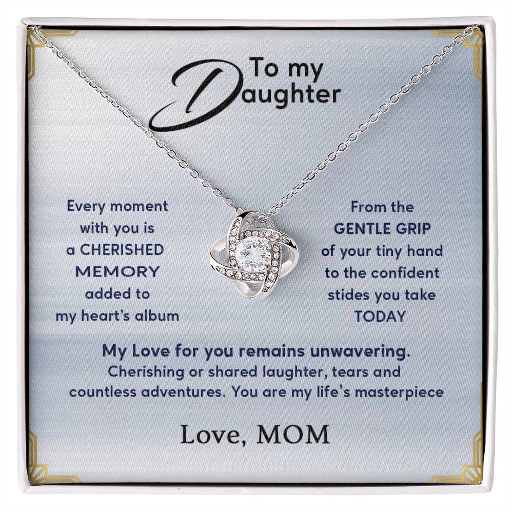 To My Daughter, Masterpiece Love Knot Necklace