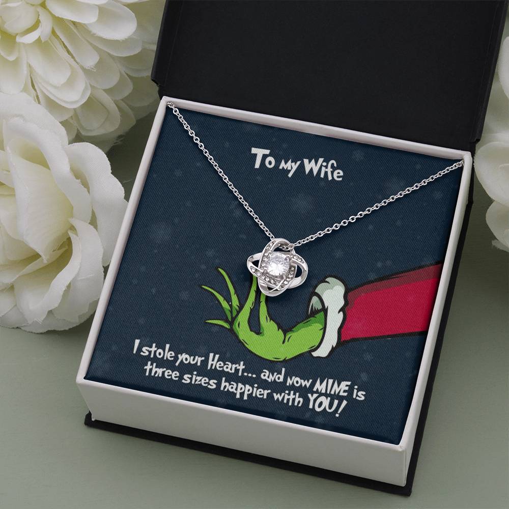 To My Wife Grinch Love Knot Necklace