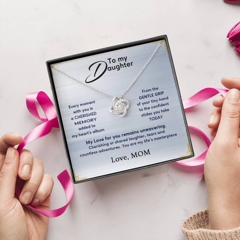 To My Daughter, Masterpiece Love Knot Necklace