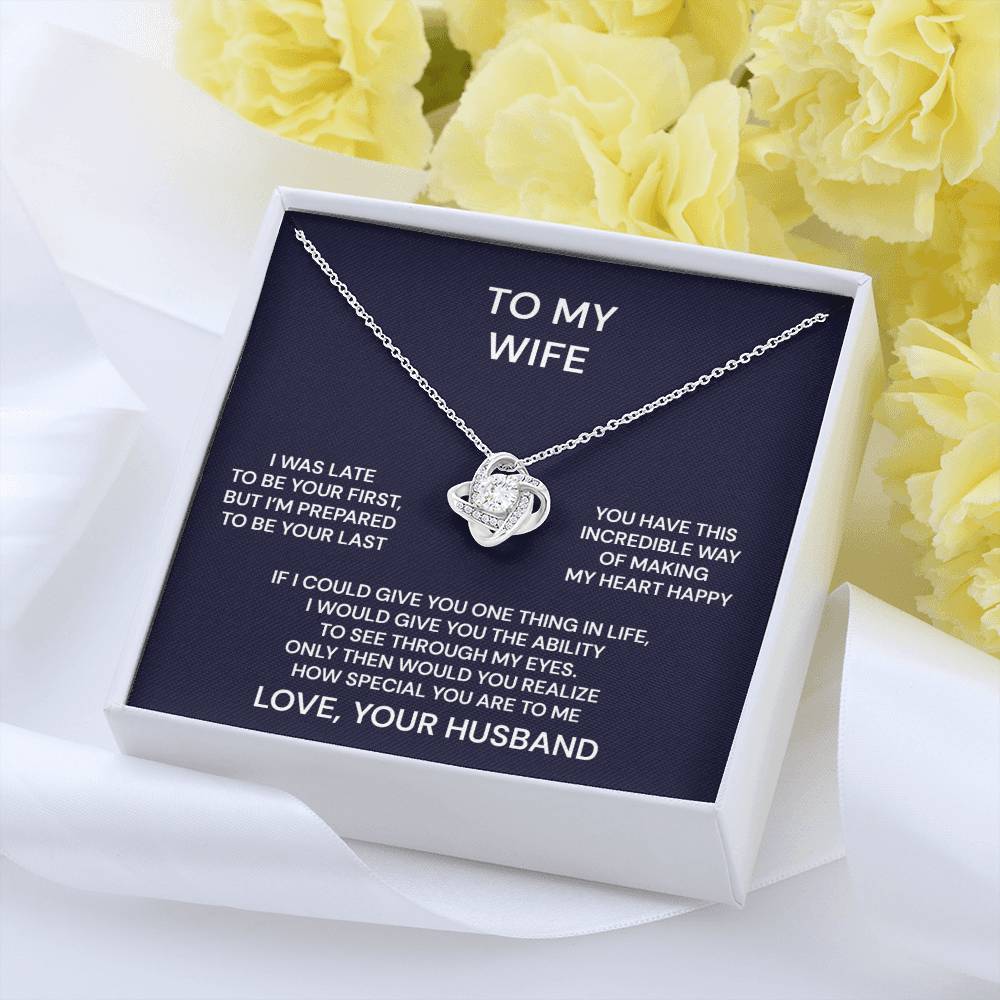 To My Wife You are Special Love Knot Necklace V2
