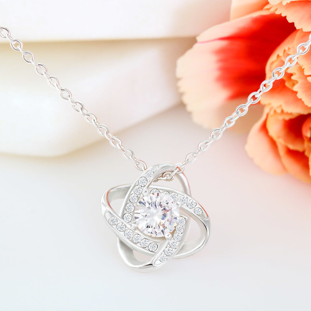 To My Beautiful Wife Hold Me Close Love Knot Necklace V12