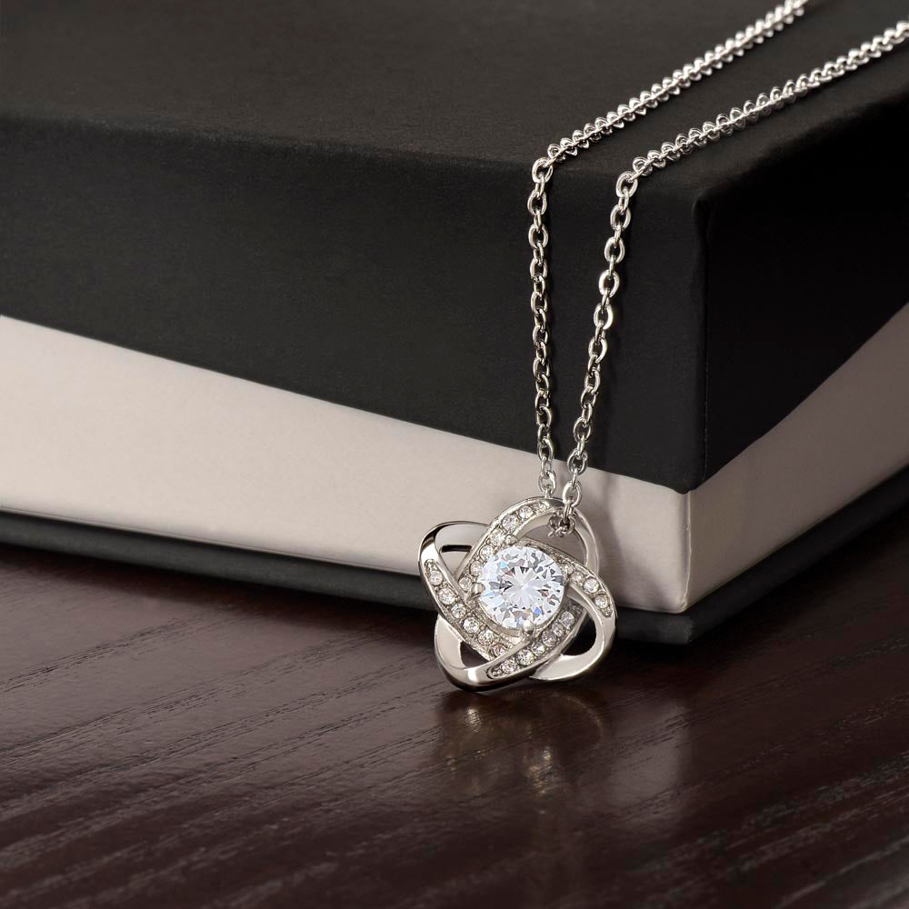 To My Beautiful Wife Hold Me Close Love Knot Necklace V15
