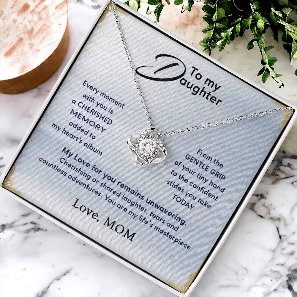 To My Daughter, Masterpiece Love Knot Necklace