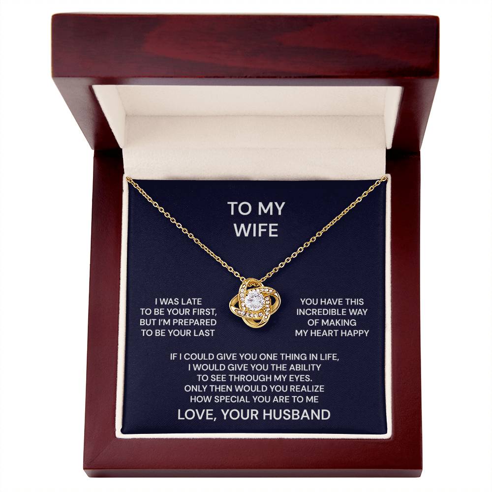 To My Wife You are Special Love Knot Necklace V2