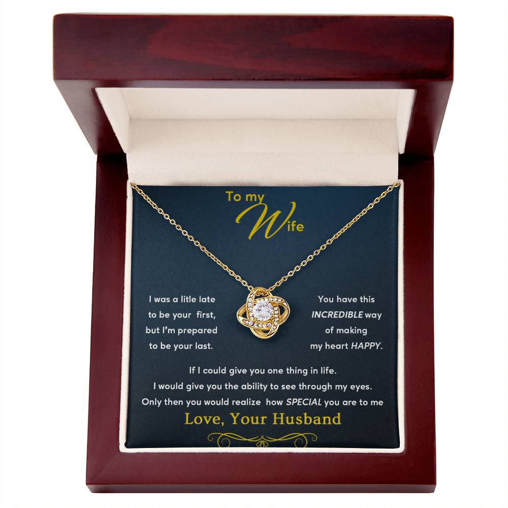 To My Wife Love Knot Necklace