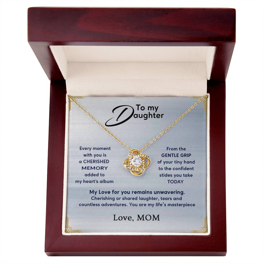 To My Daughter, Masterpiece Love Knot Necklace