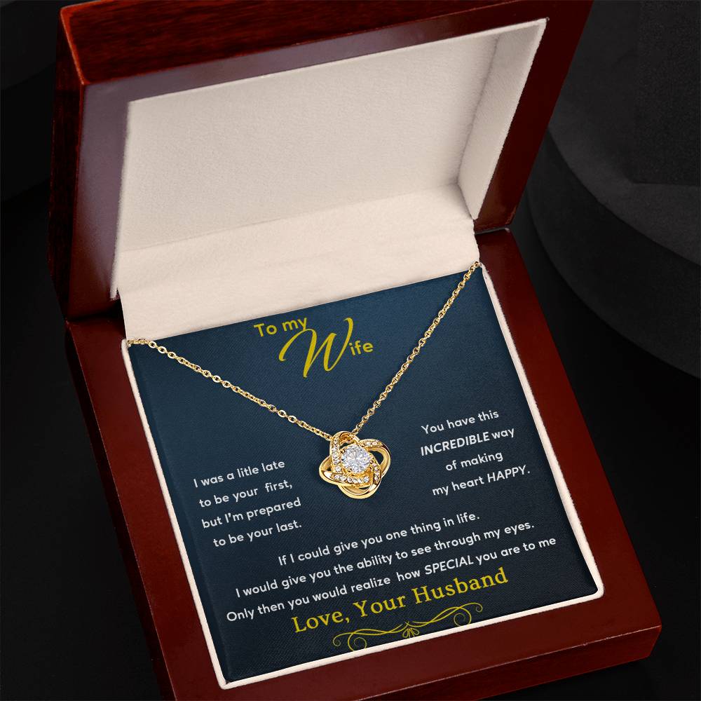 To My Wife Love Knot Necklace