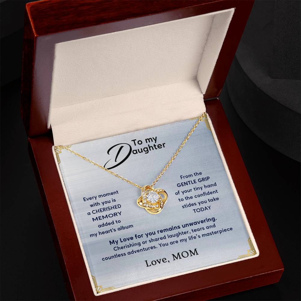 To My Daughter, Masterpiece Love Knot Necklace