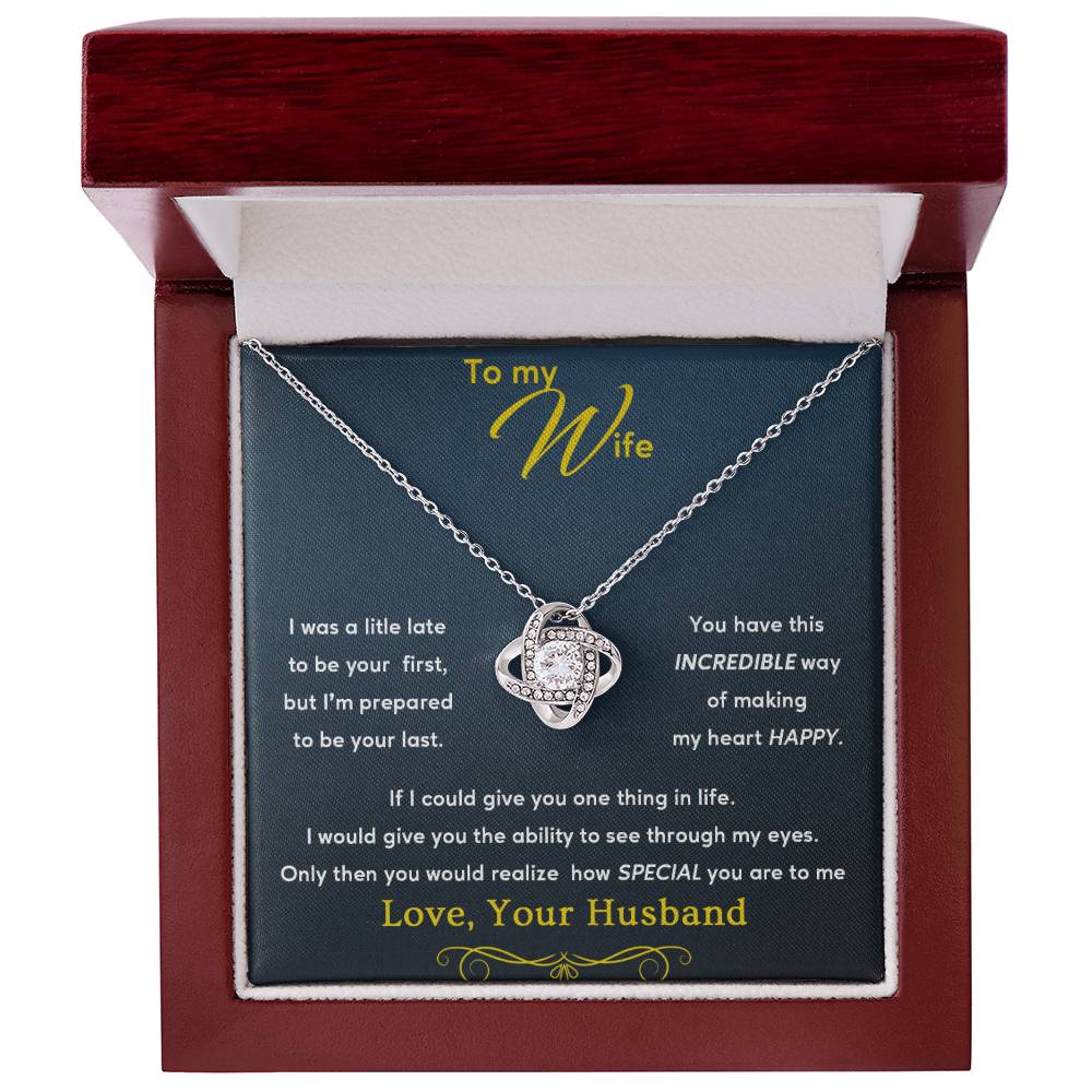 To My Wife Love Knot Necklace