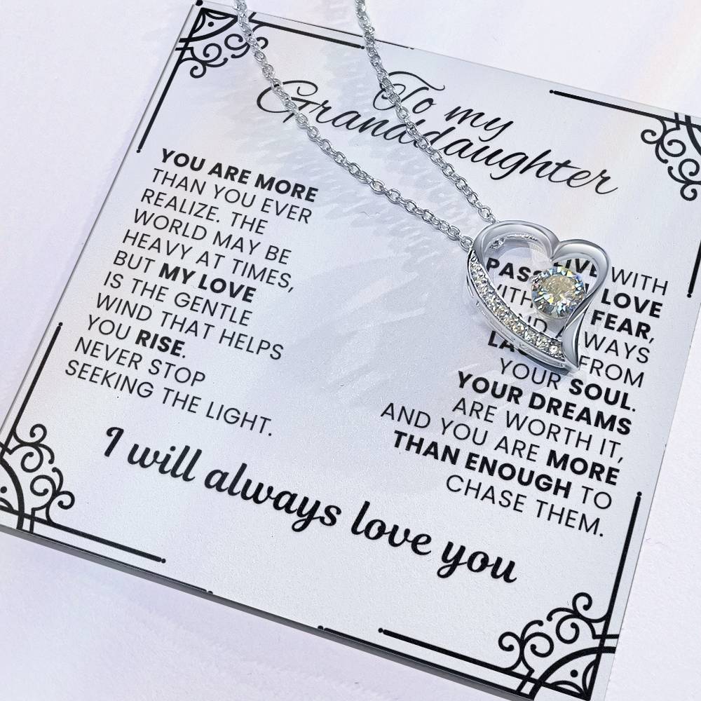To My Granddaughter Forever Love Necklace