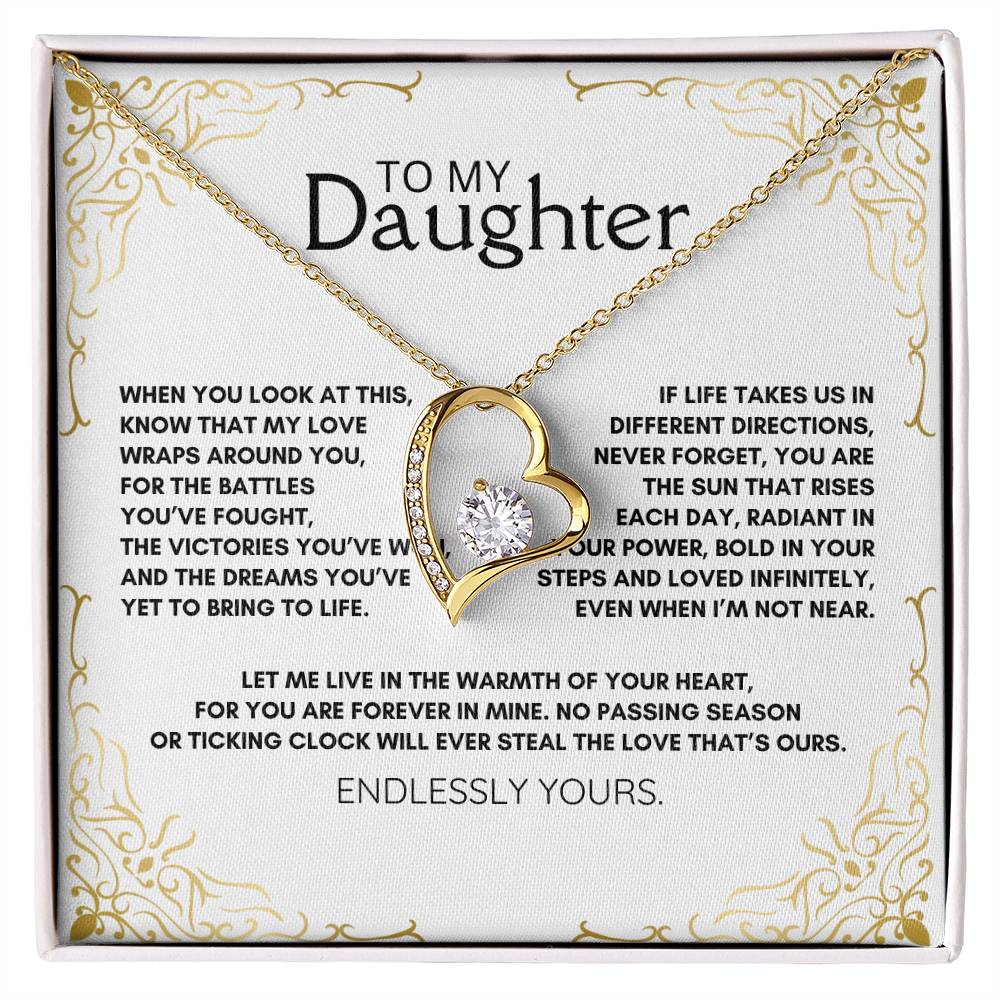 To My Daughter: Forever Love Necklace for Celebrating Strength, Dreams, and an Eternal Connection