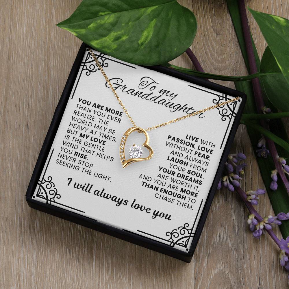 To My Granddaughter Forever Love Necklace