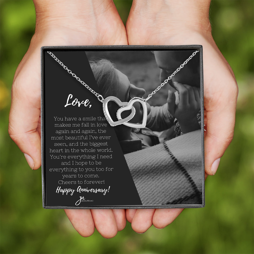 Anniversary Necklace Custom B/W Image - You're Everthing I Need