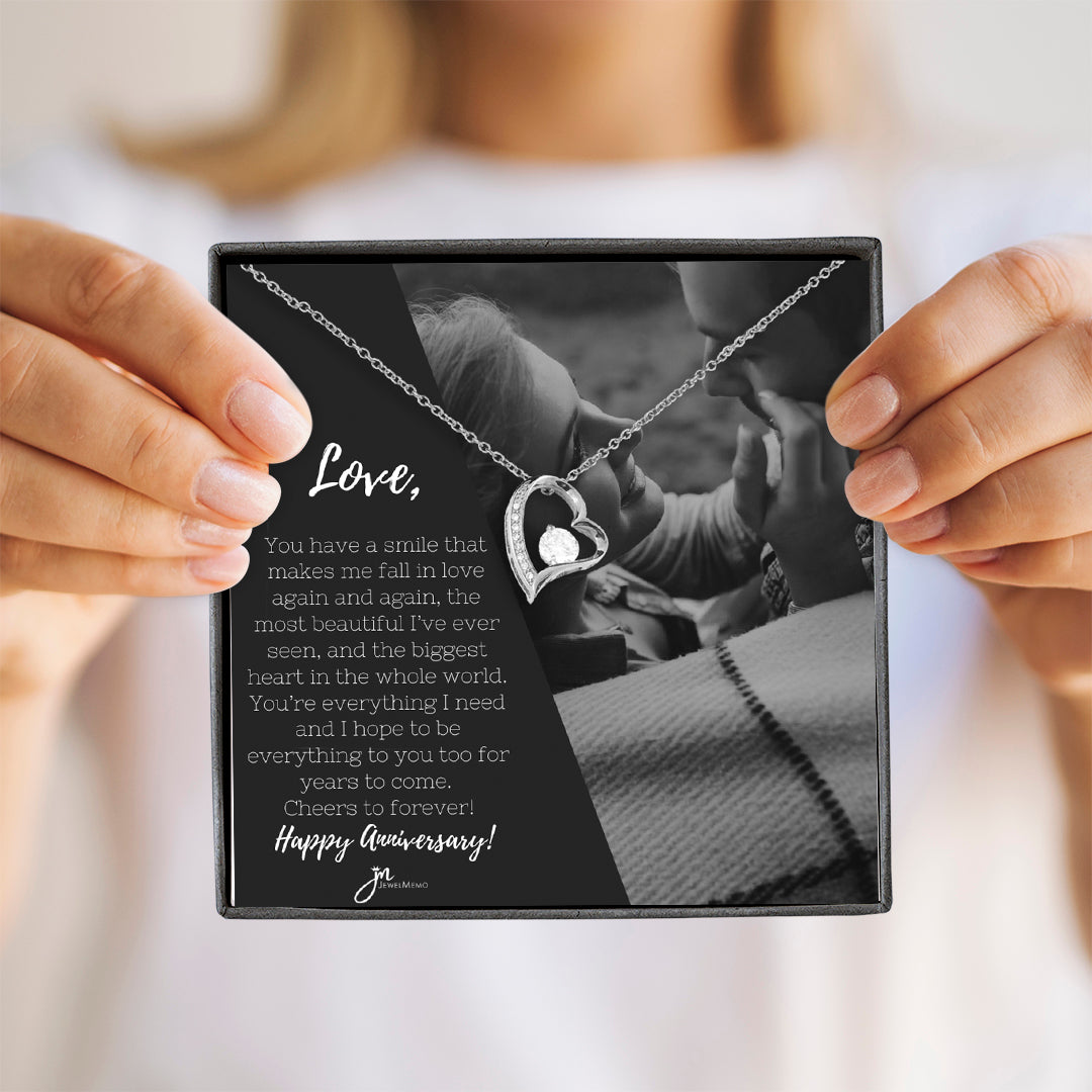 Anniversary Necklace Custom B/W Image - You're Everthing I Need