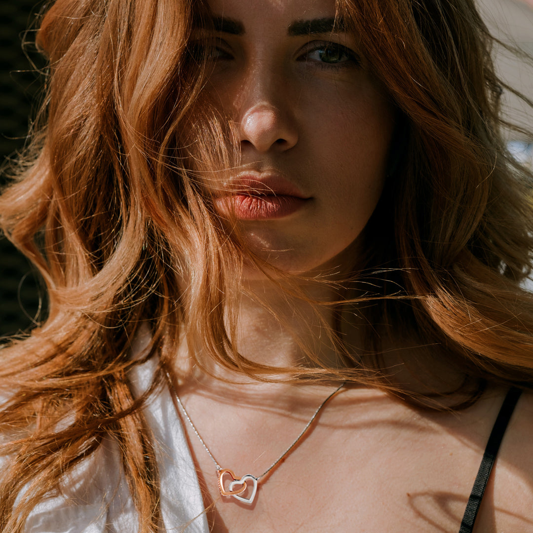 For Sister Necklace - Connected By Heart