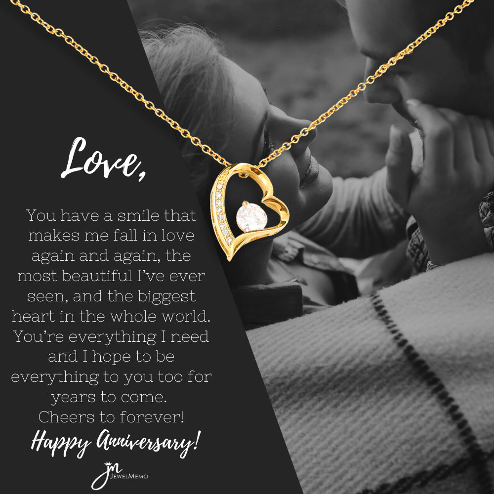 Anniversary Necklace Custom B/W Image - You're Everthing I Need