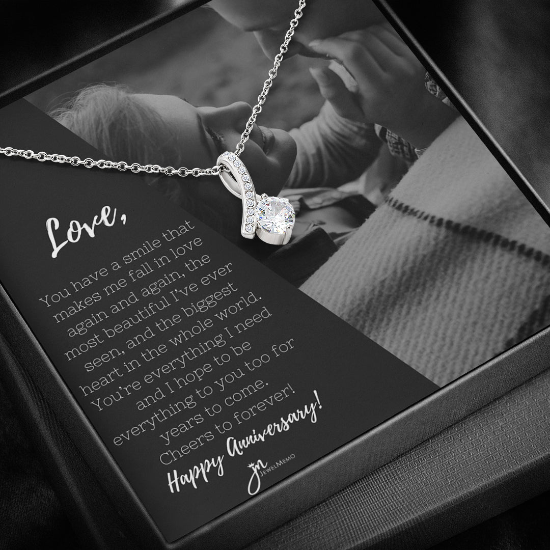 Anniversary Necklace Custom B/W Image - You're Everthing I Need