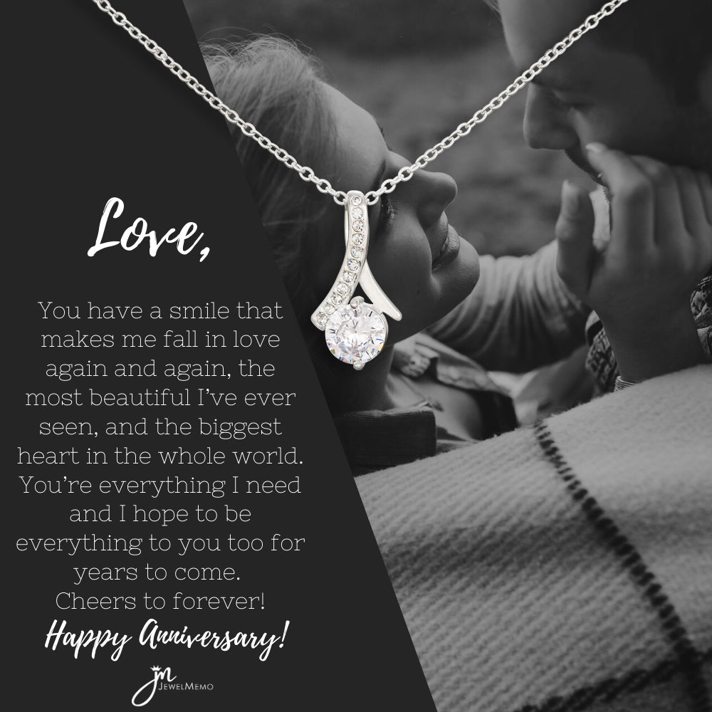 Anniversary Necklace Custom B/W Image - You're Everthing I Need