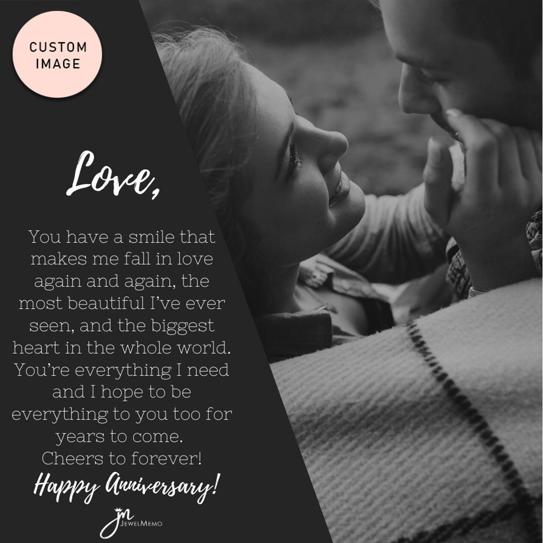 Anniversary Necklace Custom B/W Image - You're Everthing I Need