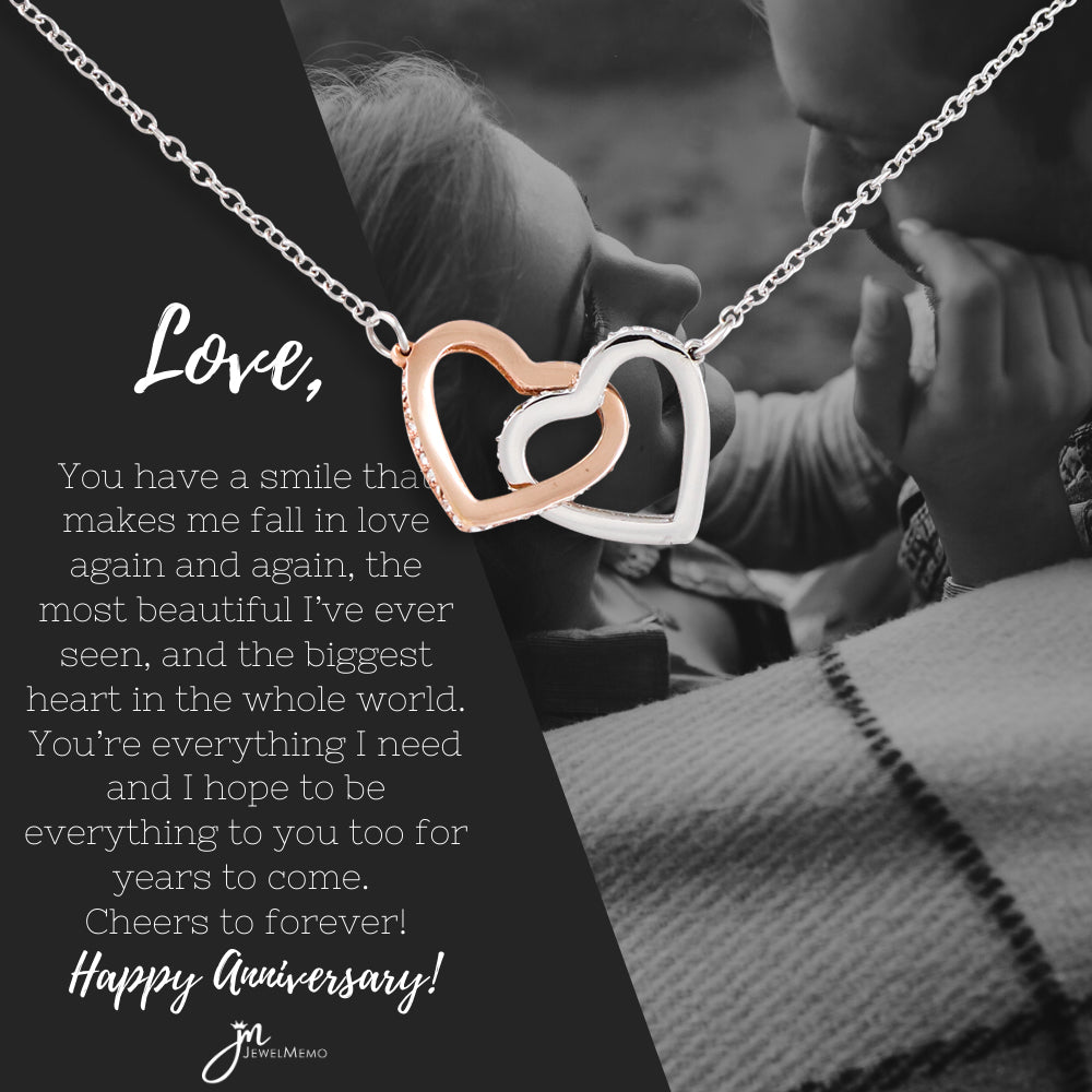 Anniversary Necklace Custom B/W Image - You're Everthing I Need