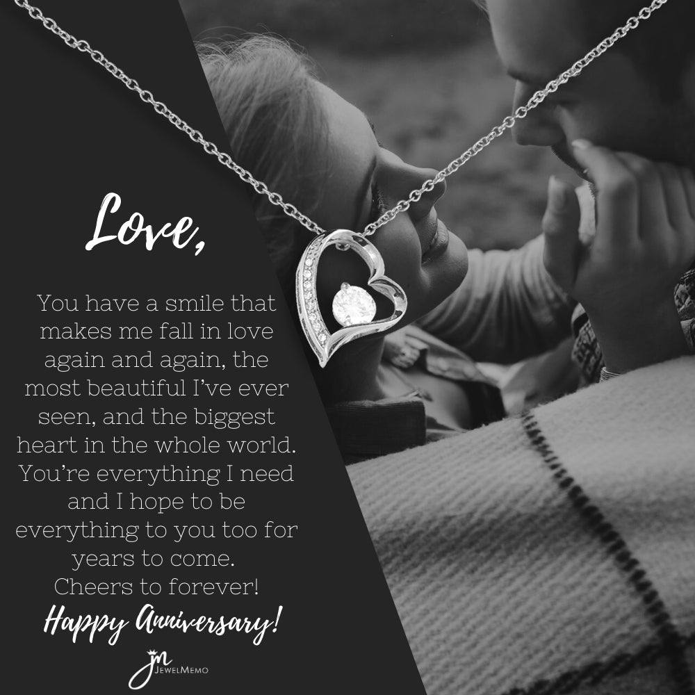 Anniversary Necklace Custom B/W Image - You're Everthing I Need