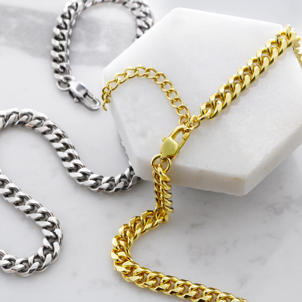 Pesonalized My Favorite Love Story Cuban Link Chain Necklace