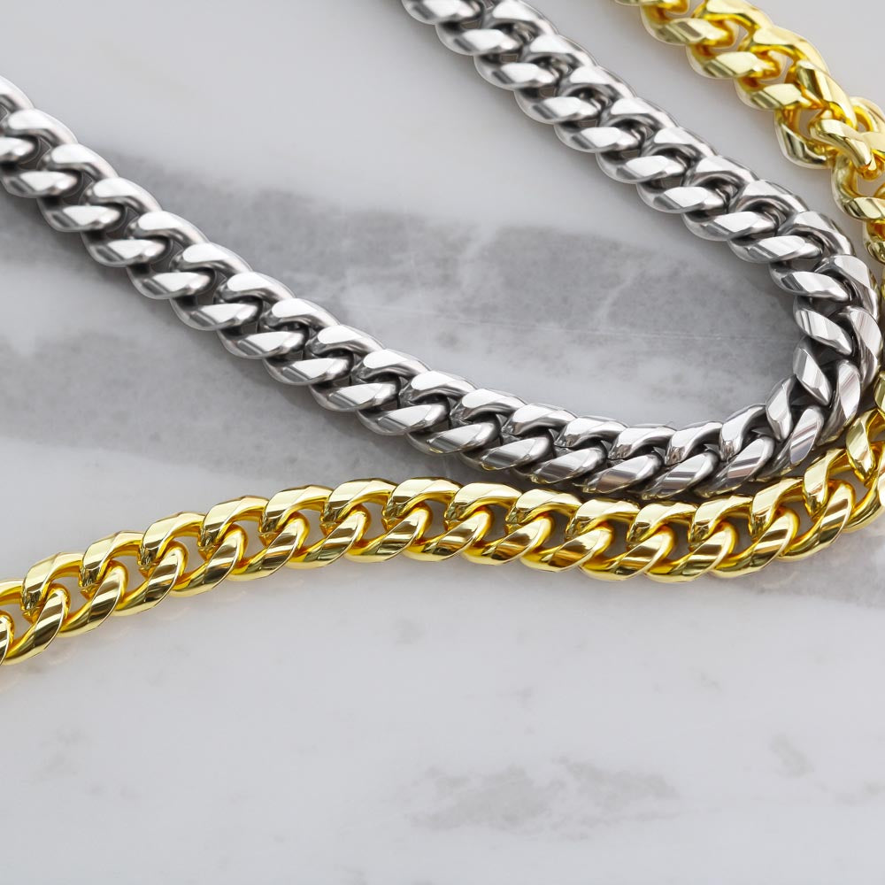 Pesonalized My Favorite Love Story Cuban Link Chain Necklace