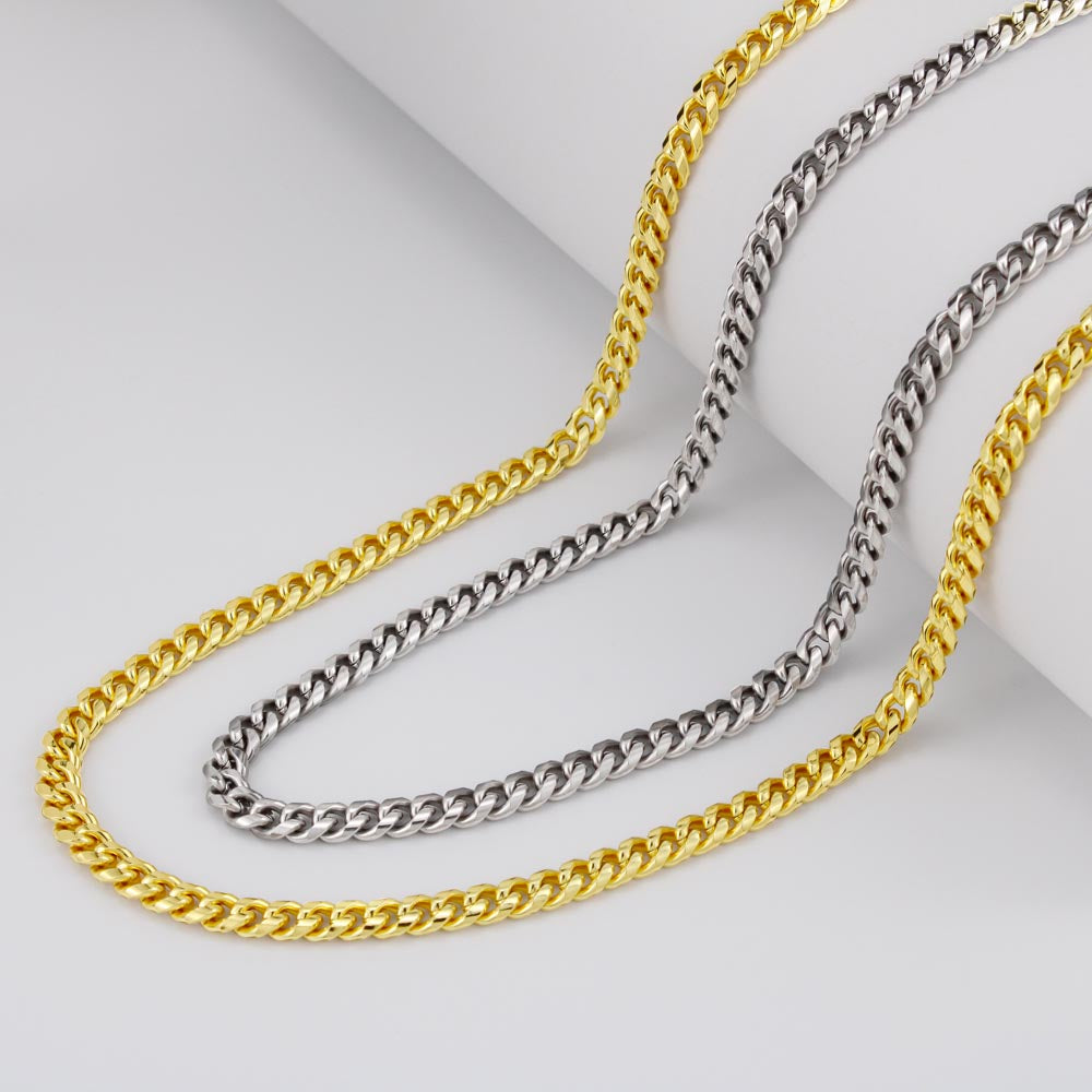 Pesonalized My Favorite Love Story Cuban Link Chain Necklace