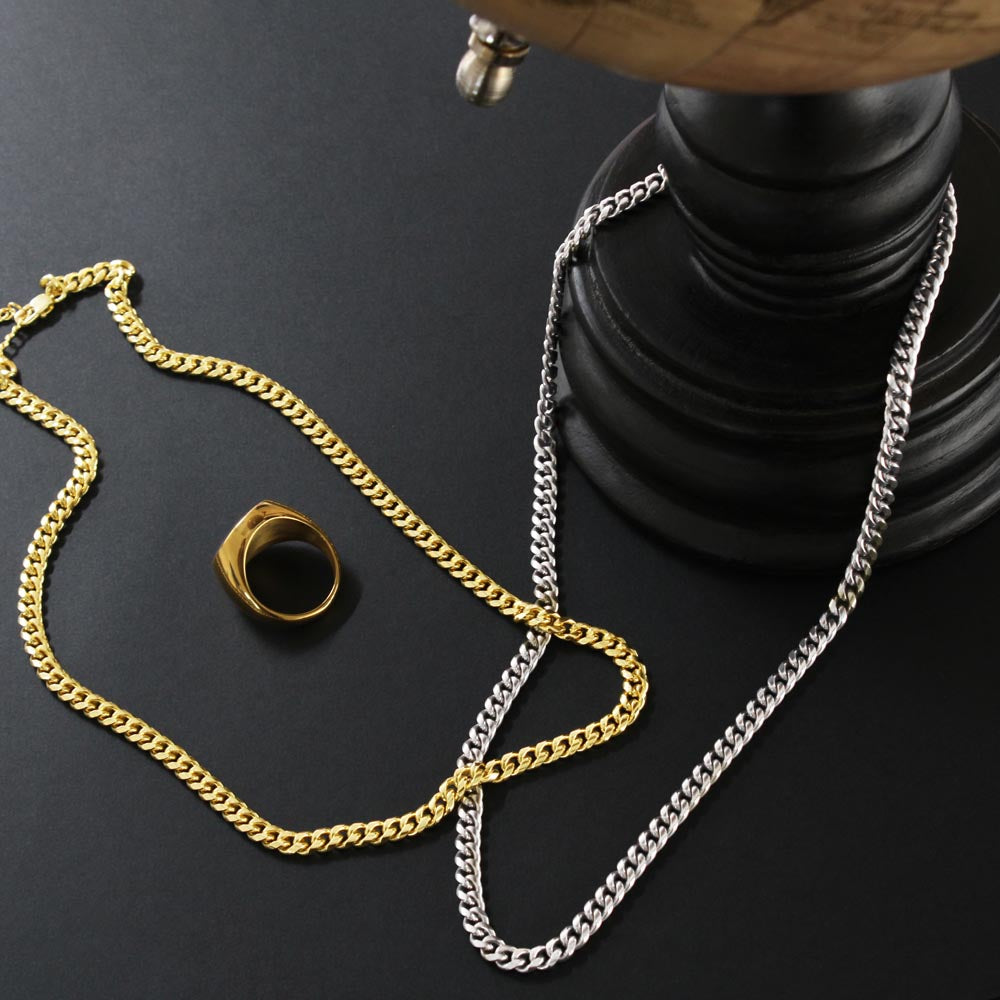 Pesonalized My Favorite Love Story Cuban Link Chain Necklace