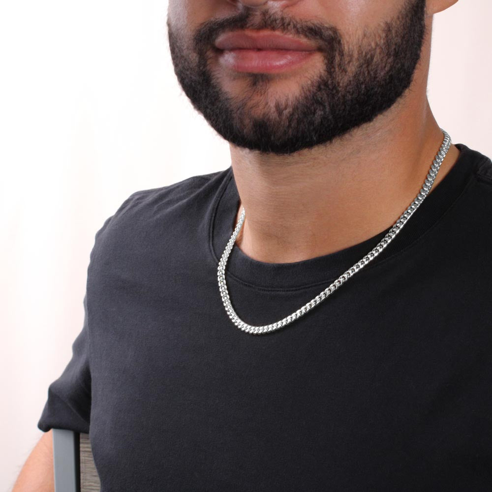 Pesonalized My Favorite Love Story Cuban Link Chain Necklace