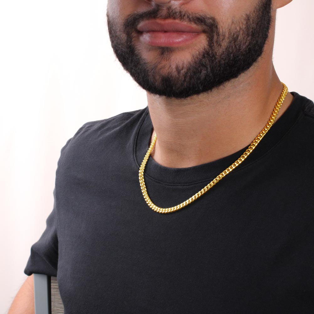 Pesonalized My Favorite Love Story Cuban Link Chain Necklace