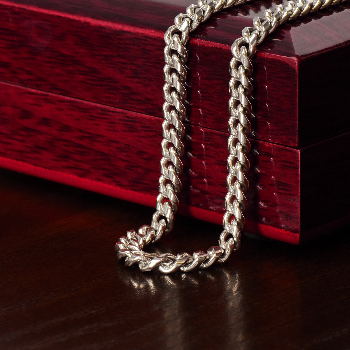 Pesonalized My Favorite Love Story Cuban Link Chain Necklace