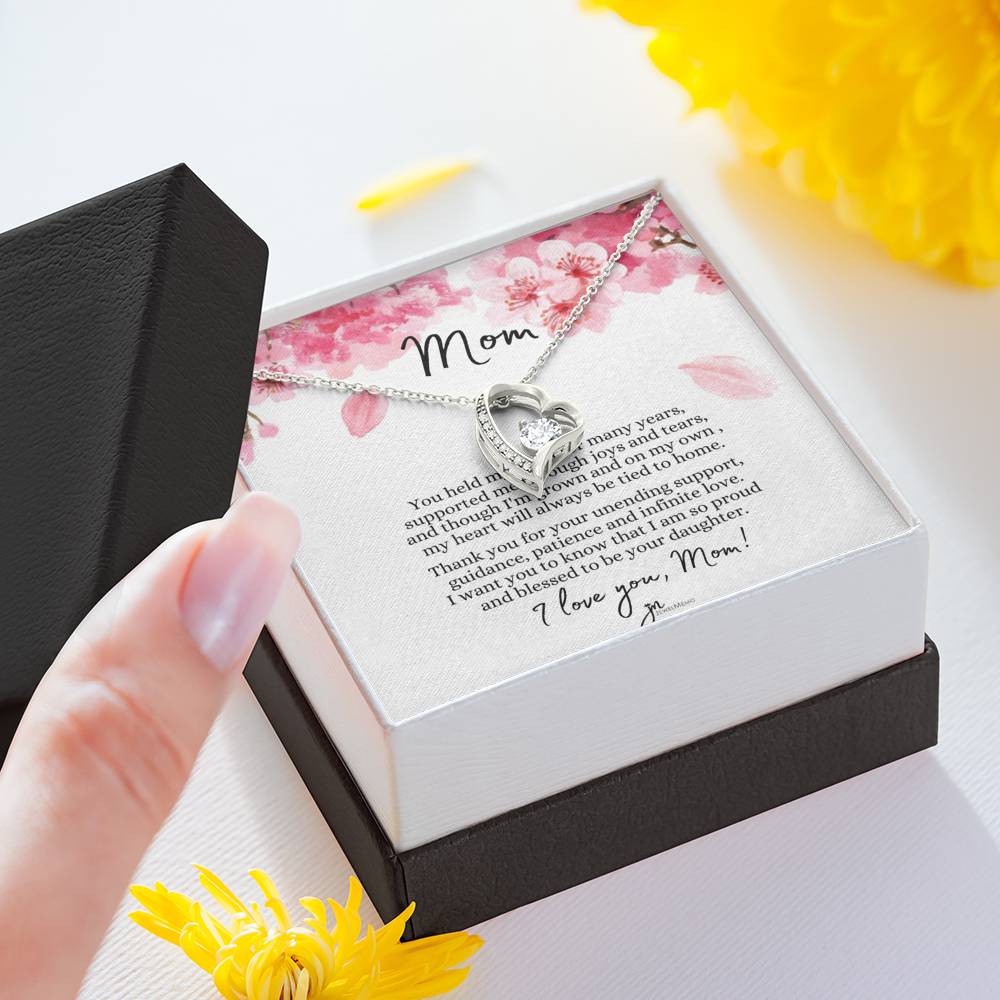 To My Mom Forever Love Necklace - Blessed To Be Your Daughter