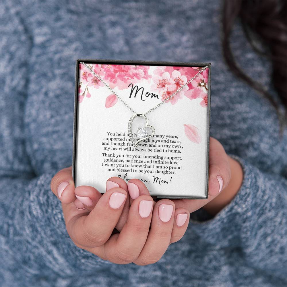 To My Mom Forever Love Necklace - Blessed To Be Your Daughter