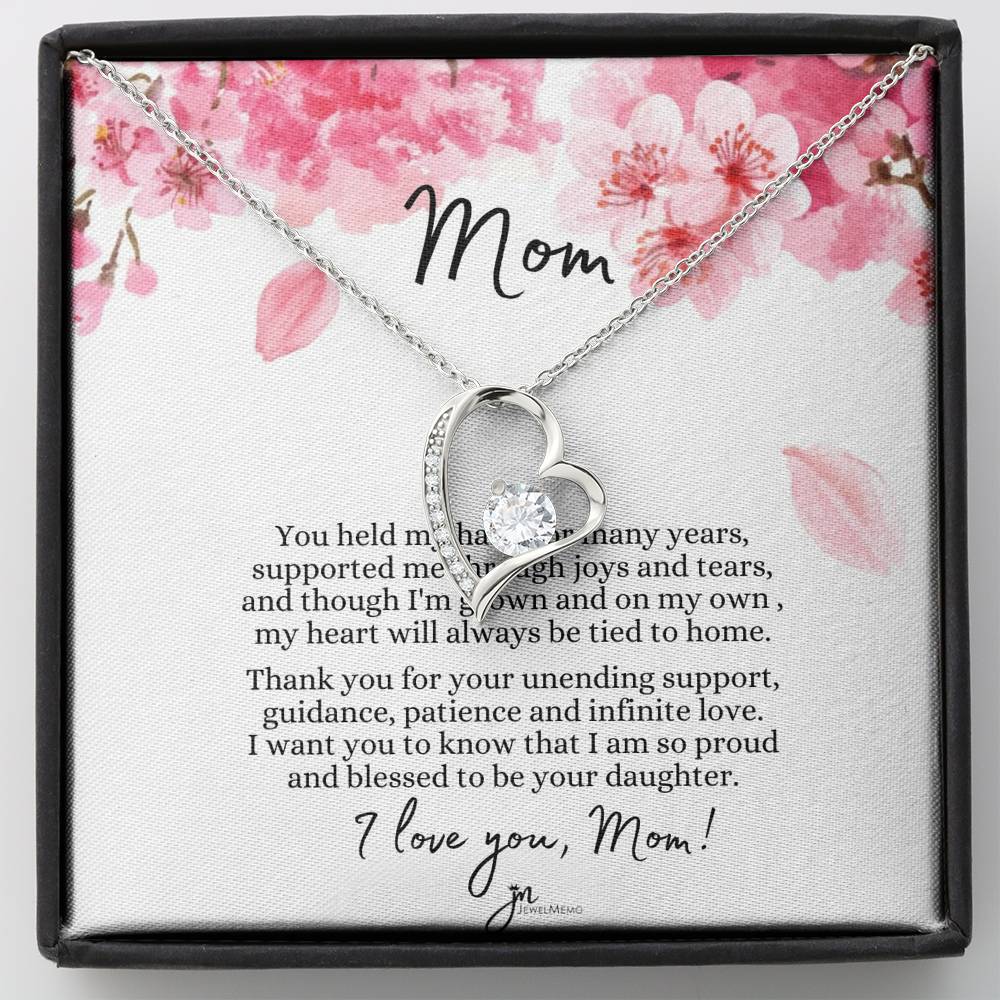 To My Mom Forever Love Necklace - Blessed To Be Your Daughter