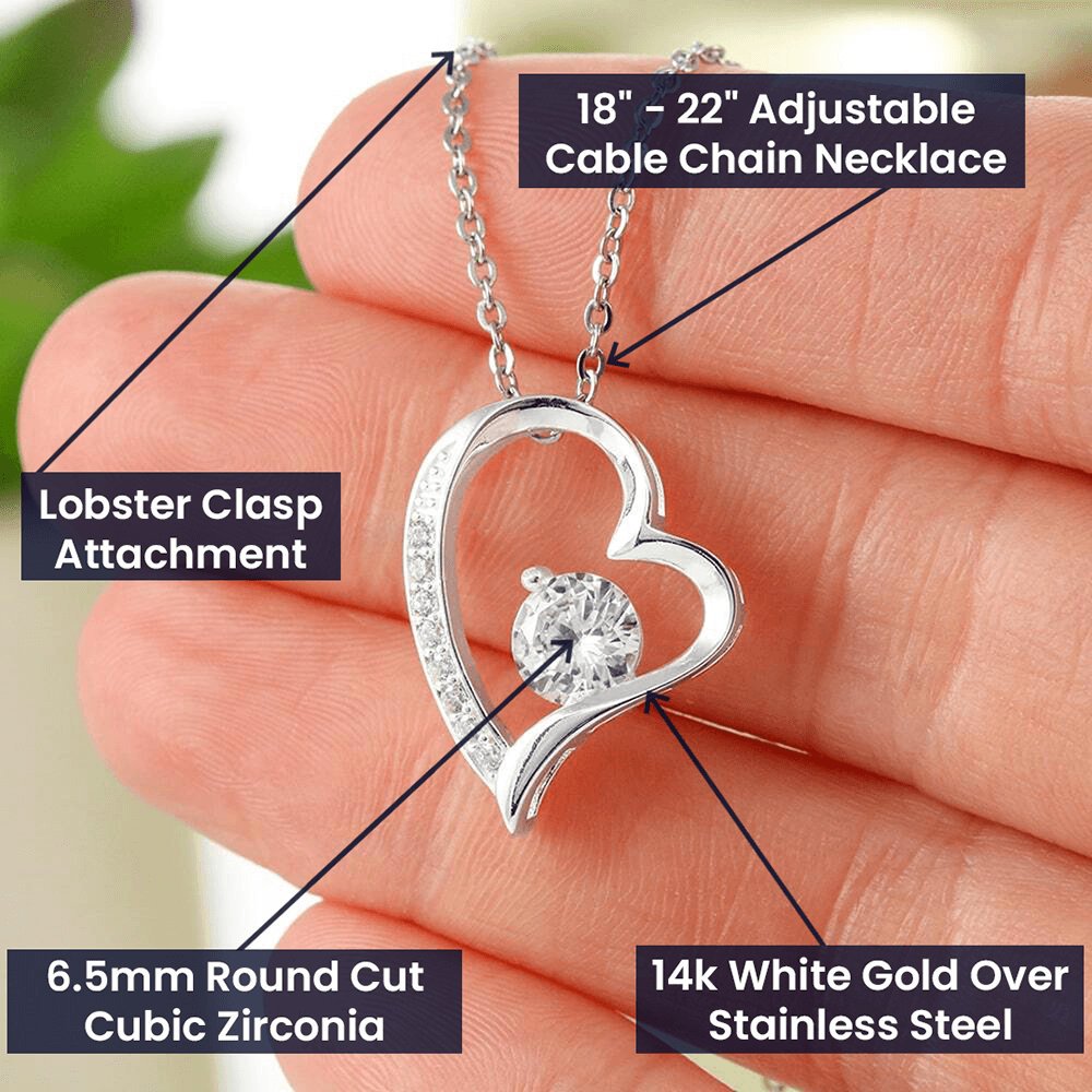 Grinch Necklace - To My Wife Forever Love - Silver