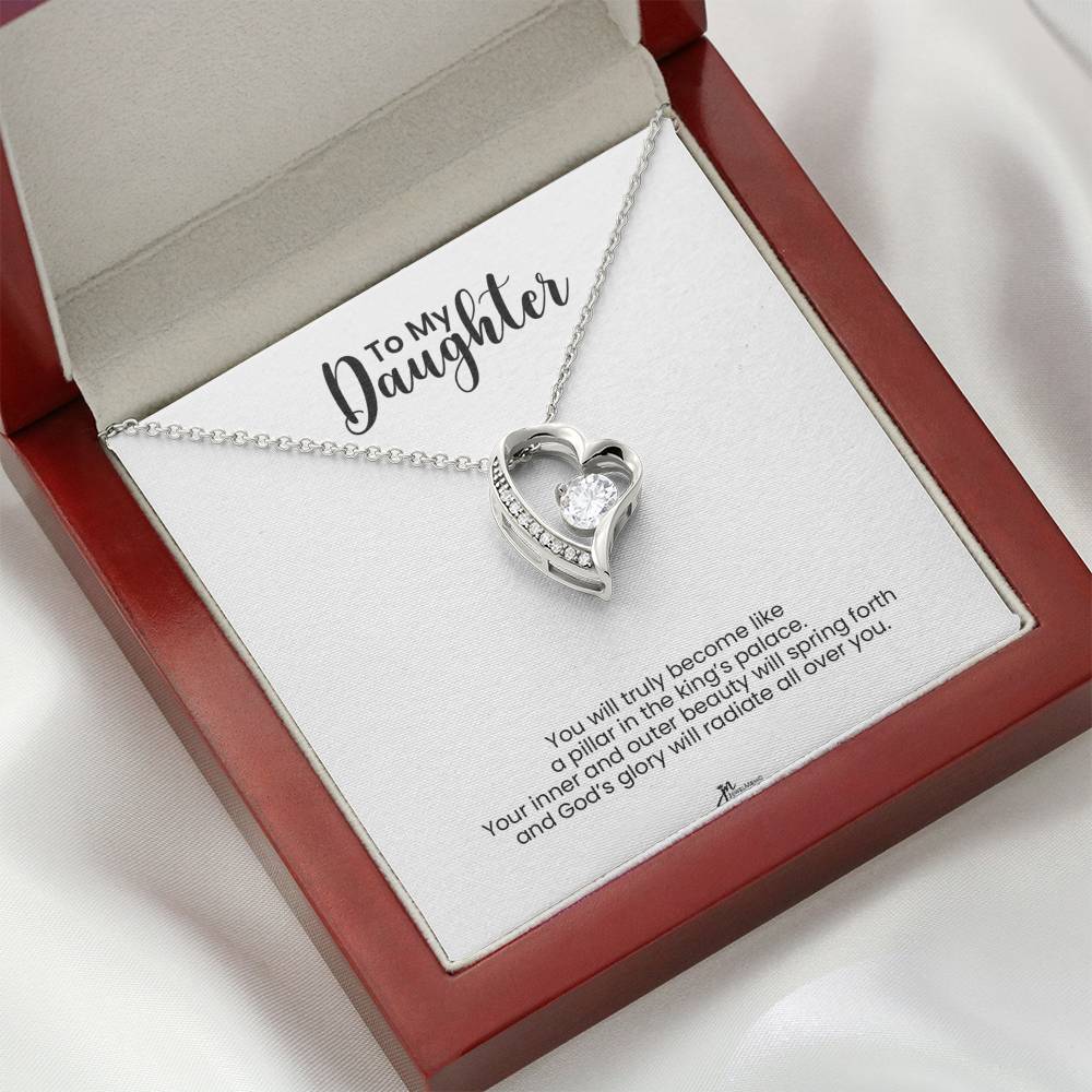 To My Daughter Forever Love Necklace - Pillar In The King's Palace